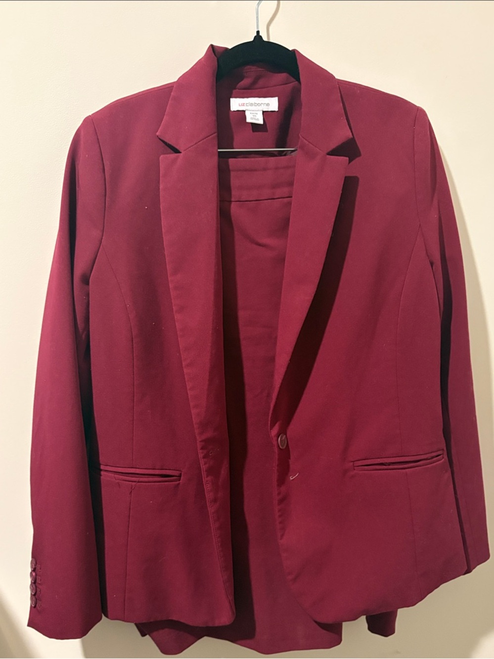Liz Claiborne Women's Deep Wine Skirt Suit